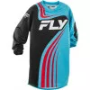 Παιδική μπλούζα motocross FLY RACING F-16 Riding - Cyan/Black/Red 2025