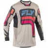 Μπλούζα motocross FLY RACING Lite Vice S.E.- Light Grey/Pink/Coral