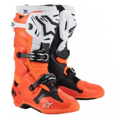 Μπότες μηχανής motocross ALPINESTARS TECH 10 ENDURO ORANGE FLUO/BLACK/WHITE