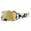 Μάσκα μηχανής motocross ALPINESTARS SUPERTECH CORP WHT/GLD MIRROR-GLD