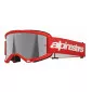 Μάσκα μηχανής motocross ALPINESTARS VISION 3 WORDMARK RED MIRROR-SIL thumb
