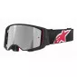 Μάσκα μηχανής motocross ALPINESTARS SUPERTECH CORP BLACK/RED MIRROR-SILVER thumb