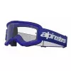Μάσκα μηχανής motocross ALPINESTARS VISION 3 WORDMARK BLUE CLEAR