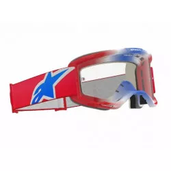 Μάσκα μηχανής motocross ALPINESTARS VISION 5 CORP RED/WT/BL CLEAR Μάσκα μηχανής motocross ALPINESTARS VISION 5 CORP RED/WT/BL CLEAR