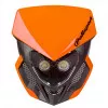 Μάσκα με φανάρι εμπρός Polisport Lookos EVO Battery Orange/Black