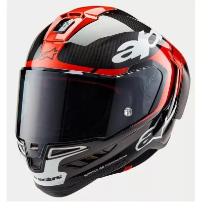 Κράνος μηχανής ALPINESTARS Supertech R10 Team Black/Carb/Fluo Red/White