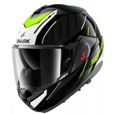 Κράνος μηχανής SHARK OXO RYDGER Black/White/Yellow FLIP-UP