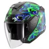 Κράνος μηχανής SHARK SKWAL JET PRANZ Mat Black/Green/Blue