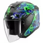 Κράνος μηχανής SHARK SKWAL JET PRANZ Mat Black/Green/Blue thumb