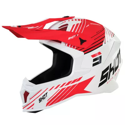 Κράνος μηχανής SHOT Lite Fury White Red Glossy