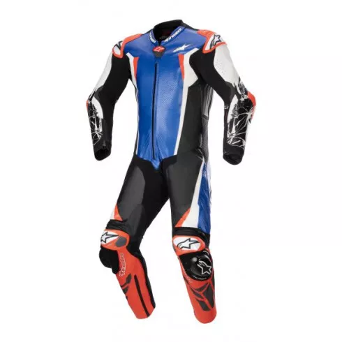 Δερμάτινη φόρμα αναβάτη ALPINESTARS RACING ABSOLUTE V2 BLACK/FLUO BLUE Δερμάτινη φόρμα αναβάτη ALPINESTARS RACING ABSOLUTE V2 BLACK/FLUO BLUE