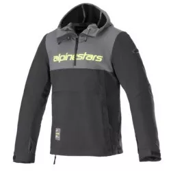 Μπουφάν μηχανής ALPINESTARS SHERPA HOODIE BLACK/GREY/FLUO