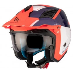 Κράνος μηχανής MT DISTRICT SV S ANALOG D5 GLOSS BLUE/WHITE/ORANGE