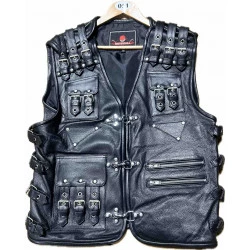 Δερμάτινο γιλέκο μηχανής NEW ROCK
