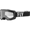 Μάσκα μηχανής motocross FLY RACING Focus Black/White - Clear Lens