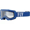Μάσκα μηχανής motocross FLY RACING Focus Blue/White - Clear Lens