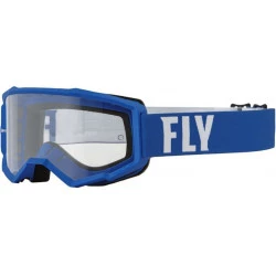 Μάσκα μηχανής motocross FLY RACING Focus Blue/White - Clear Lens Μάσκα μηχανής motocross FLY RACING Focus Blue/White - Clear Lens
