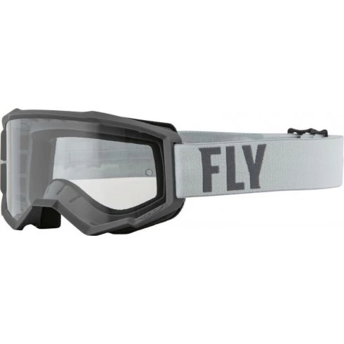 Μάσκα μηχανής motocross FLY RACING Focus Grey/Dark Grey - Clear Lens Μάσκα μηχανής motocross FLY RACING Focus Grey/Dark Grey - Clear Lens