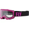 Μάσκα μηχανής motocross FLY RACING Focus Pink/Black - Clear Lens