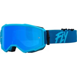 Μάσκα μηχανής motocross FLY RACING Zone Blue W/ Sky Blue Mirror/Smoke Lens Μάσκα μηχανής motocross FLY RACING Zone Blue W/ Sky Blue Mirror/Smoke Lens