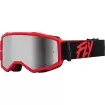 Μάσκα μηχανής motocross FLY RACING Zone Black/Red W/ Silver Mirror/Smoke Lens thumb
