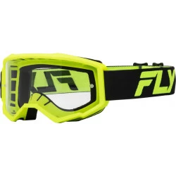 Μάσκα μηχανής motocross FLY RACING Focus 24 Black/Hi-Vis - Clear Lens Μάσκα μηχανής motocross FLY RACING Focus 24 Black/Hi-Vis - Clear Lens