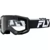 Μάσκα μηχανής motocross FLY RACING Focus 24 White/Black - Clear Lens