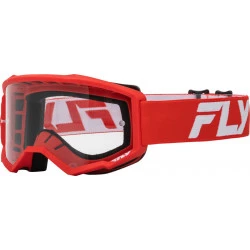 Μάσκα μηχανής motocross FLY RACING Focus 24 Red/White - Clear Lens Μάσκα μηχανής motocross FLY RACING Focus 24 Red/White - Clear Lens