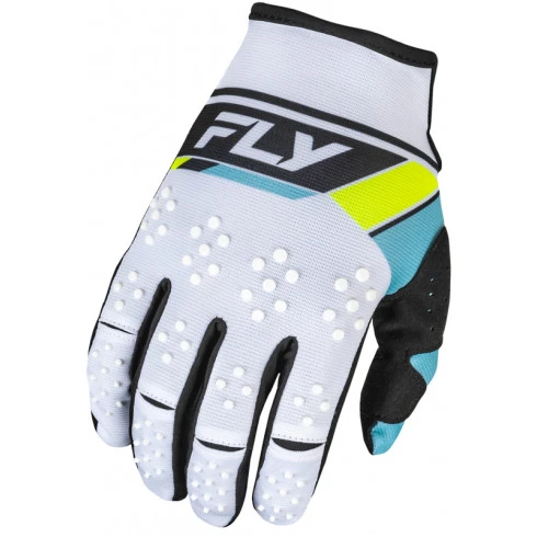 Γάντια μηχανής FLY RACING Kinetic Prix- White/Black/Hi-Vis Γάντια μηχανής FLY RACING Kinetic Prix- White/Black/Hi-Vis