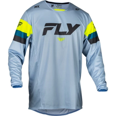 Μπλούζα motocross FLY RACING Kinetic Prix- Ice Grey/Charcoal/Hi-Vis