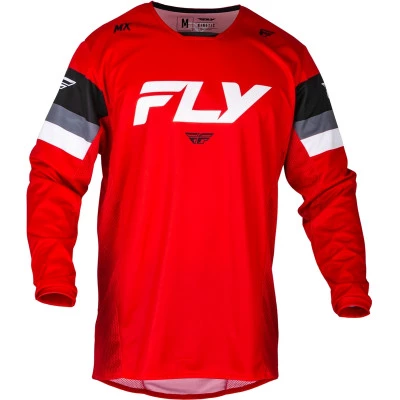 Μπλούζα motocross FLY RACING Kinetic Prix- Red/Grey/White