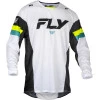 Μπλούζα motocross FLY RACING Kinetic Prix- White/Black/Hi-Vis