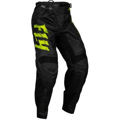 Παιδικό παντελόνι motocross FLY RACING F-16 Riding- Black/Neon Green/Light Grey