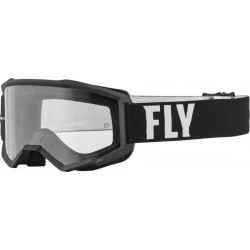 Παιδική μάσκα μηχανής motocross FLY RACING Focus Black/White - Clear Παιδική μάσκα μηχανής motocross FLY RACING Focus Black/White - Clear