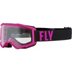 Παιδική μάσκα μηχανής motocross FLY RACING Focus Pink/Black - Clear