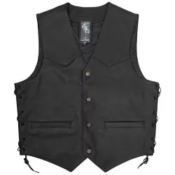 Δερμάτινο γιλέκο μηχανής A-PRO WILD BLACK Δερμάτινο γιλέκο μηχανής A-PRO WILD BLACK