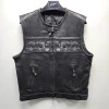 Δερμάτινο γιλέκο μηχανής SKULL BLACK