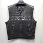 Δερμάτινο γιλέκο μηχανής SKULL BLACK thumb