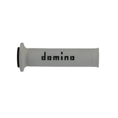 Χειρολαβές μοτοσυκλέτας DOMINO A010 Grips No Waffle Άσπρο/Μαύρο