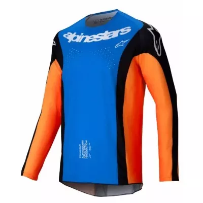 Μπλούζα motocross Alpinestars TECHSTAR MELT ORANGE/BLUE