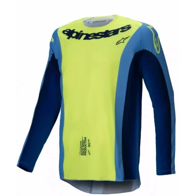 Μπλούζα motocross Alpinestars TECHSTAR MELT YELLOW/BLUE