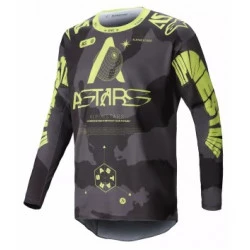 Μπλούζα μηχανής motocross Alpinestars RACER HOLLOW CAMO/YELLOW Μπλούζα μηχανής motocross Alpinestars RACER HOLLOW CAMO/YELLOW