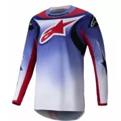 Μπλούζα motocross Alpinestars FLUID WURX PURPLE/RED