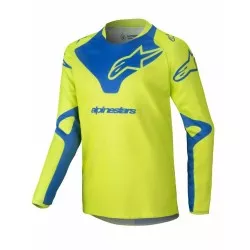 Παιδική μπλούζα motocross ALPINESTARS YTH RACER VEIL YELLOW/BLUE