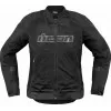 Γυναικείο δερμάτινο μπουφάν μηχανής ICON Women's Overlord3 MESH BK