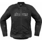 Γυναικείο δερμάτινο μπουφάν μηχανής ICON Women's Overlord3 MESH BK thumb