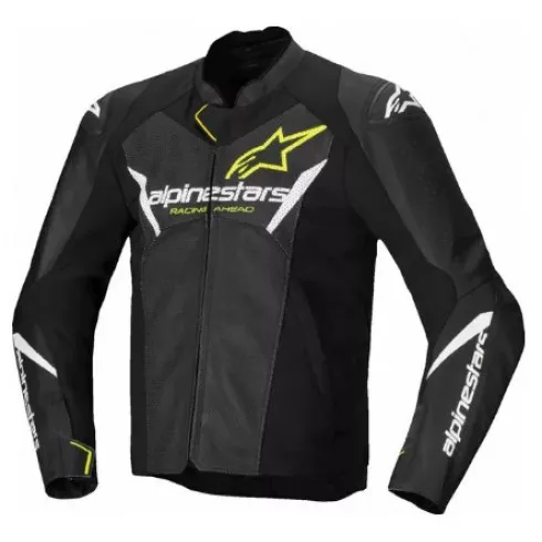Δερμάτινο μπουφάν μοτοσυκλέτας ALPINESTARS Faster v3 Airflow BLK/WHT/YW Δερμάτινο μπουφάν μοτοσυκλέτας ALPINESTARS Faster v3 Airflow BLK/WHT/YW