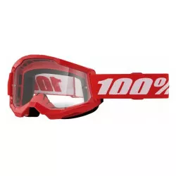 Παιδική μάσκα motocross 100% STRATA2 RED CLEAR Παιδική μάσκα motocross 100% STRATA2 RED CLEAR