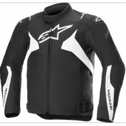 Μπουφάν μηχανής ALPINESTARS T-JAWS V4 WATERPROOF BLACK/WHITE Μπουφάν μηχανής ALPINESTARS T-JAWS V4 WATERPROOF BLACK/WHITE