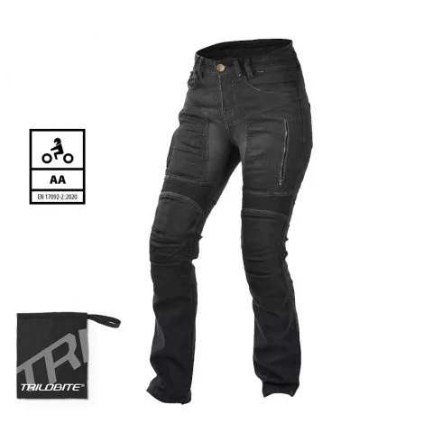 Γυναικείο παντελόνι μηχανής TRILOBITE 661 PARADO REGULAR FIT LONG BLACK Γυναικείο παντελόνι μηχανής TRILOBITE 661 PARADO REGULAR FIT LONG BLACK